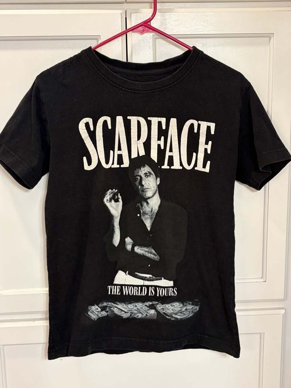 Scarface The World Is Yours Graphic T Shirt Black Size S Movie Tee Licensed